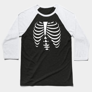 Skeleton rib cage chest Halloween costume x-ray design Baseball T-Shirt